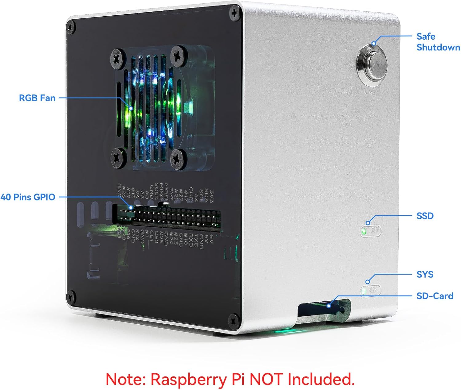 Pironman 5-Mini NVMe M.2 SSD P - Raspberry Pi Ai Kit Hailo-8L recension och pris